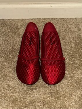 Sam & Libby Quilted Red Slip-On Loafers